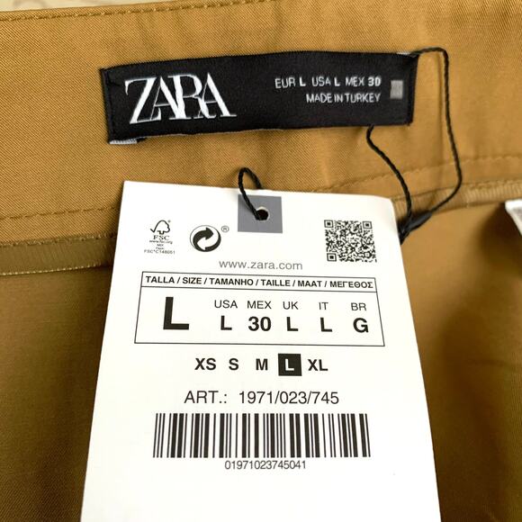 Zara High Waisted Straight Leg Cargo Pants in Toffee - Picture 11 of 12